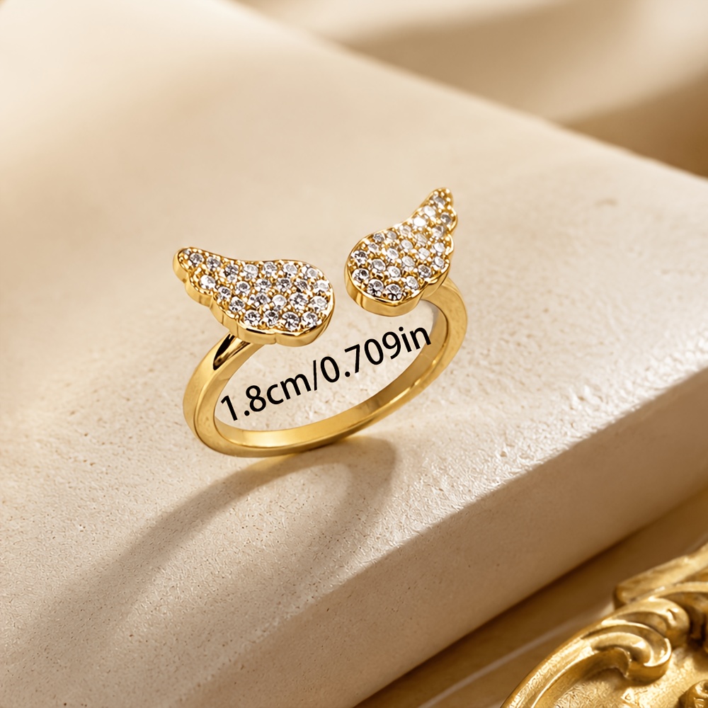 18K Gold Plated "Flying Together" Open-end Ring for Women